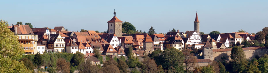 Cityscape of Rothenburg ob der Tauber